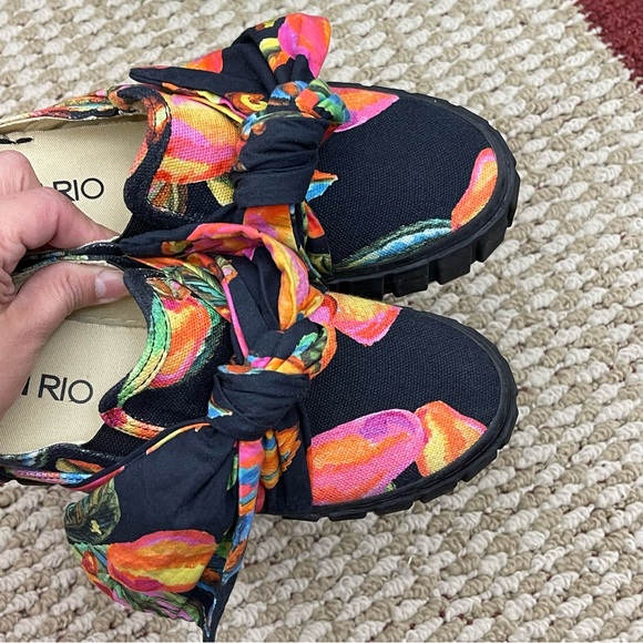 FARM RIO Cashew Platform Mule In Cashew Black Size 7 Brand new - Picture 9 of 15